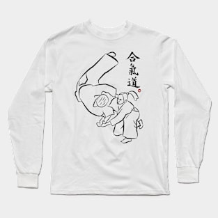 Aikido Women - Black Long Sleeve T-Shirt